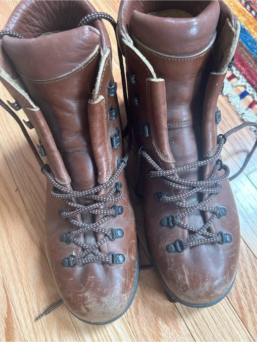 Scarpa Leather Hiking Backpacking Boots Vibram Sole Italy Men’s EU 45.5 Brown